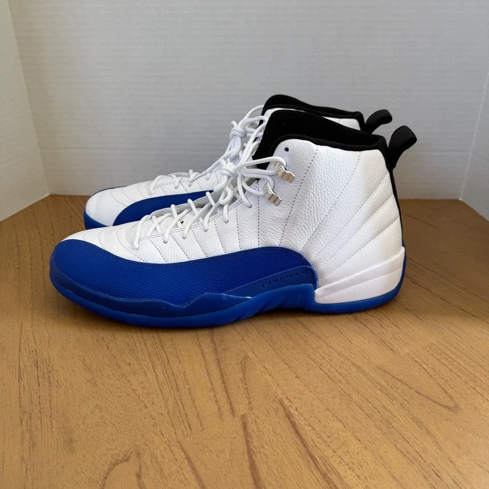 Nike Air Jordan 12 Retro Blueberry CT8013-140 Men's Size 15 White Game Royal